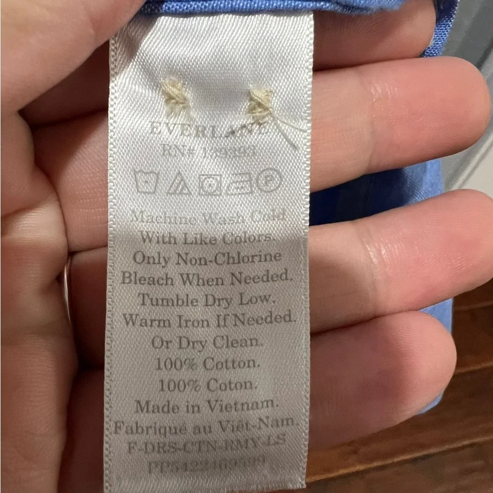 Everlane The Field Dress Oversized Shirt Dress Blue - Picture 7 of 10